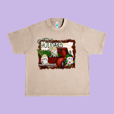 Happy Holidays Gnomes Christmas Truck Urban Heavy Tee Designed By Bettercallsaul