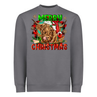 Storm merry christmas cow Heavyweight Sweatshirt - CowGirlArtShop