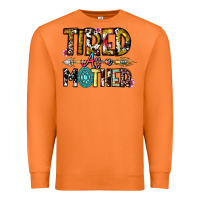 Carrot Tired As a Mother Premium Sweatshirt - CowhideDigitalArt