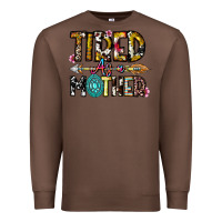 Chestnut Tired As a Mother Premium Sweatshirt - CowhideDigitalArt
