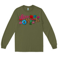 Army Green Chica bonita Long Sleeve Tee - NancyCooperArtShop