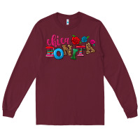 Burgundy Chica bonita Long Sleeve Tee - NancyCooperArtShop