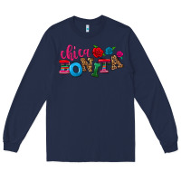 Navy Chica bonita Long Sleeve Tee - NancyCooperArtShop