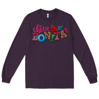 Plum Chica bonita Long Sleeve Tee - NancyCooperArtShop