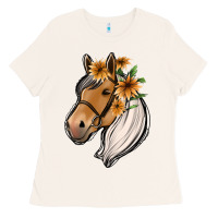 Bone floral horse Ladies Tee - Jasminsmagicworld