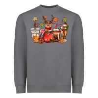Storm christmas reindeer coffee Heavyweight Sweatshirt - CowGirlArtShop