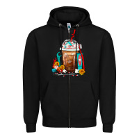 Black Dentist Frappe Coffee Zipper Hoodie - FaDigitalArtStudio