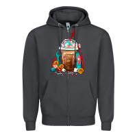 Smoke Dentist Frappe Coffee Zipper Hoodie - FaDigitalArtStudio