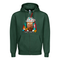 Sports Green Dentist Frappe Coffee Zipper Hoodie - FaDigitalArtStudio