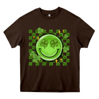 Chocolate Brown checkered st. patrick's day Heavy Core Tee - MaliasSmallBusiness
