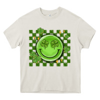 Cream checkered st. patrick's day Heavy Core Tee - MaliasSmallBusiness