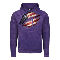 Cloud Purple American Flag Lips Vintage Hoodie - Bettercallsaul