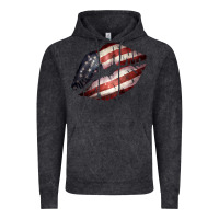 Vintage Black American Flag Lips Vintage Hoodie - Bettercallsaul