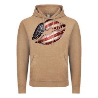 Vintage Coffee American Flag Lips Vintage Hoodie - Bettercallsaul