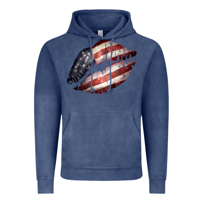 American Flag Lips Vintage Hoodie by Bettercallsaul | Teevron
