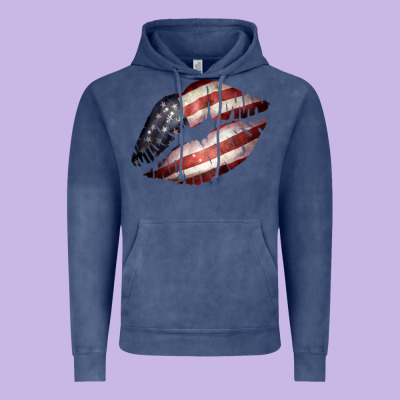 American Flag Lips Vintage Hoodie Designed By Bettercallsaul