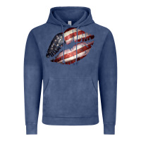 Vintage Denim American Flag Lips Vintage Hoodie - Bettercallsaul