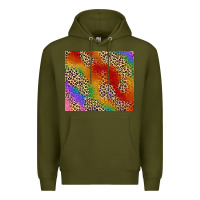Pride Rainbow Leopard Design Premium Hoodie | Teevron