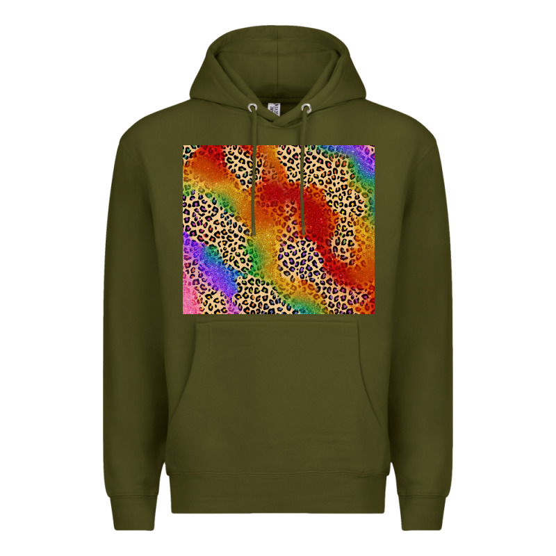 Pride Rainbow Leopard Design Premium Hoodie by FaDigitalArtStudio | Teevron