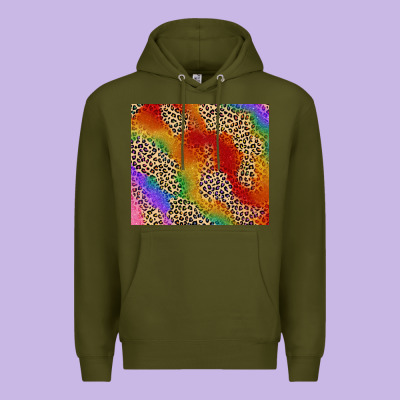Pride Rainbow Leopard Design Premium Hoodie Designed By Fadigitalartstudio