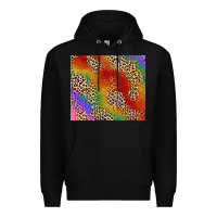 Black Pride rainbow leopard design Premium Hoodie - FaDigitalArtStudio