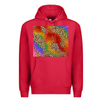 Cardinal Pride rainbow leopard design Premium Hoodie - FaDigitalArtStudio