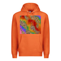 Carrot Pride rainbow leopard design Premium Hoodie - FaDigitalArtStudio