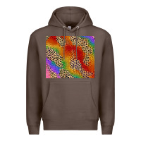 Coffee Pride rainbow leopard design Premium Hoodie - FaDigitalArtStudio