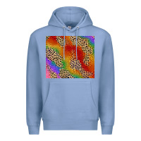 Colony Blue Pride rainbow leopard design Premium Hoodie - FaDigitalArtStudio