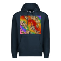 Navy Pride rainbow leopard design Premium Hoodie - FaDigitalArtStudio