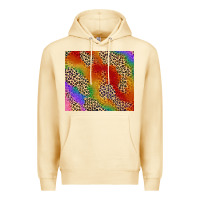 Pina Colada Pride rainbow leopard design Premium Hoodie - FaDigitalArtStudio