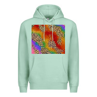 Seafoam Pride rainbow leopard design Premium Hoodie - FaDigitalArtStudio