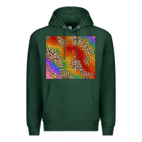 Sports Green Pride rainbow leopard design Premium Hoodie - FaDigitalArtStudio