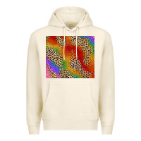 Tofu Pride rainbow leopard design Premium Hoodie - FaDigitalArtStudio