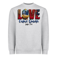 Heather Grey love came down luke 2 11 Heavyweight Sweatshirt - CowGirlArtShop