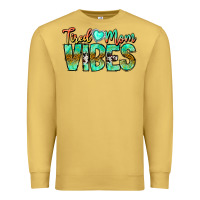 Antique Gold Tired Mom Vibes Premium Sweatshirt - CowhideDigitalArt