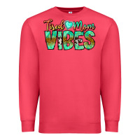 Cardinal Tired Mom Vibes Premium Sweatshirt - CowhideDigitalArt