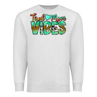 Oatmeal Heather Tired Mom Vibes Premium Sweatshirt - CowhideDigitalArt