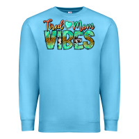 Ocean Blue Tired Mom Vibes Premium Sweatshirt - CowhideDigitalArt