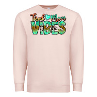 Pale Pink Tired Mom Vibes Premium Sweatshirt - CowhideDigitalArt
