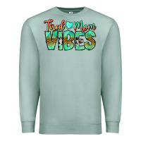 Seafoam Tired Mom Vibes Premium Sweatshirt - CowhideDigitalArt