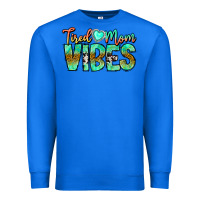 True Royal Tired Mom Vibes Premium Sweatshirt - CowhideDigitalArt