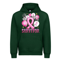 Forest Green Balloons cancer ribbon survivor Urban Hoodie - Artiststas
