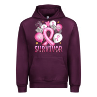 Mauve Wine Balloons cancer ribbon survivor Urban Hoodie - Artiststas