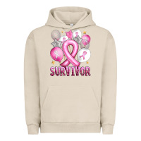 Pigment French Oak Balloons cancer ribbon survivor Urban Hoodie - Artiststas