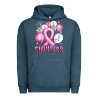 Pigment Midnight Navy Balloons cancer ribbon survivor Urban Hoodie - Artiststas