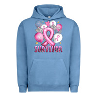 Pigment Pebble Blue Balloons cancer ribbon survivor Urban Hoodie - Artiststas