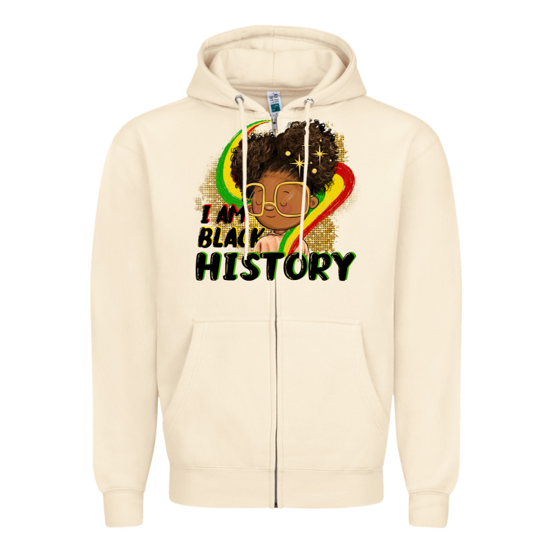 I Am Black History Zipper Hoodie by FaDigitalArtStudio | Teevron