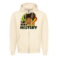 Sandshell I am black history Zipper Hoodie - FaDigitalArtStudio