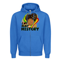 True Royal I am black history Zipper Hoodie - FaDigitalArtStudio